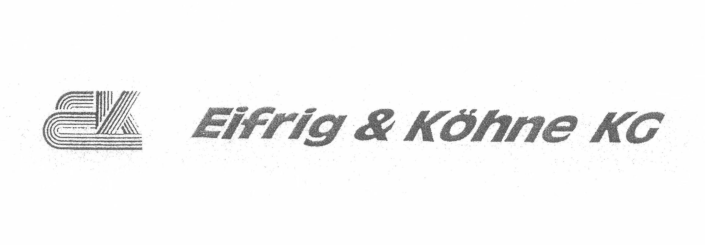 Logo der Eifrig-Köhne KG – Vorgängerunternehmen der heutigen UNIPLUS Software GmbH.